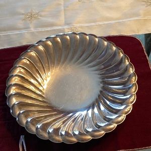 Silver scalloped edge dish